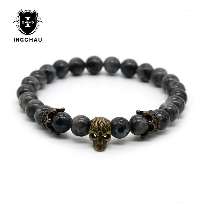 Lava Rock Stone Crown Bracelet For Men/Women Vintage Silver Plated Skull Bracelet Men Jewelry Pulseras Hombre Drop Shipping SK-61
Lava Rock Stone Crown Bracelet For Men/Women Vintage Silver Plated Skull Bracelet Men Jewelry Pulseras Hombre Drop Shipping SK-61