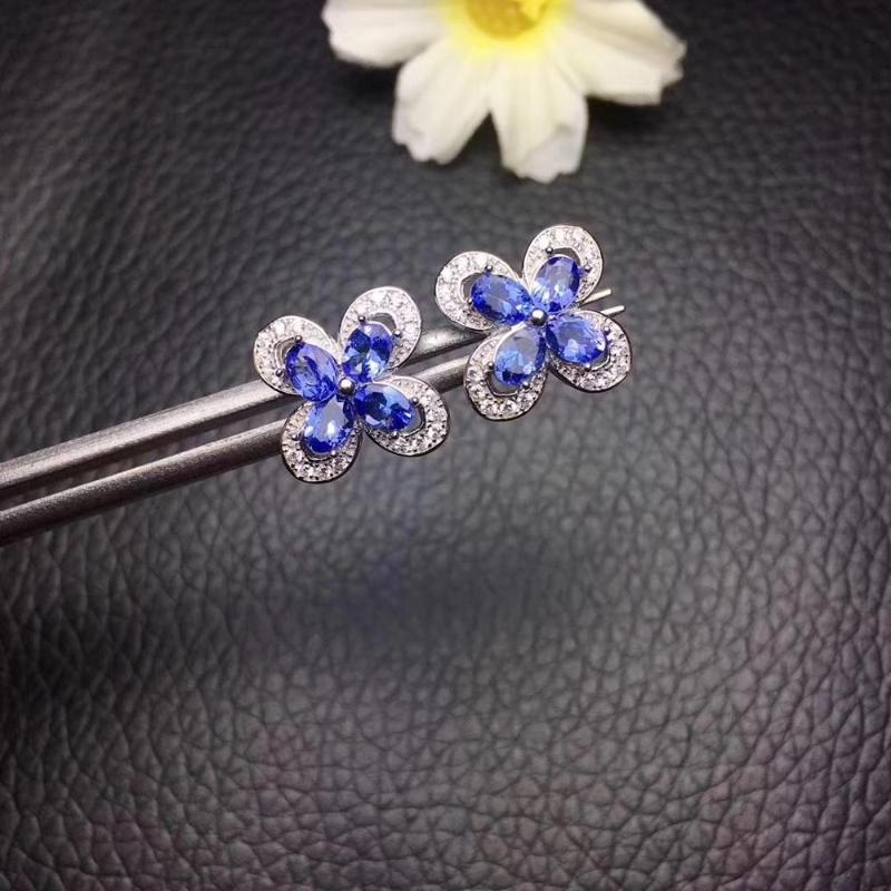 100% Natural and real Tanzanite Earring 925 sterling silver Fine jewelry Female Wedding Jewelry
100% Natural and real Tanzanite Earring 925 sterling silver Fine jewelry Female Wedding Jewelry