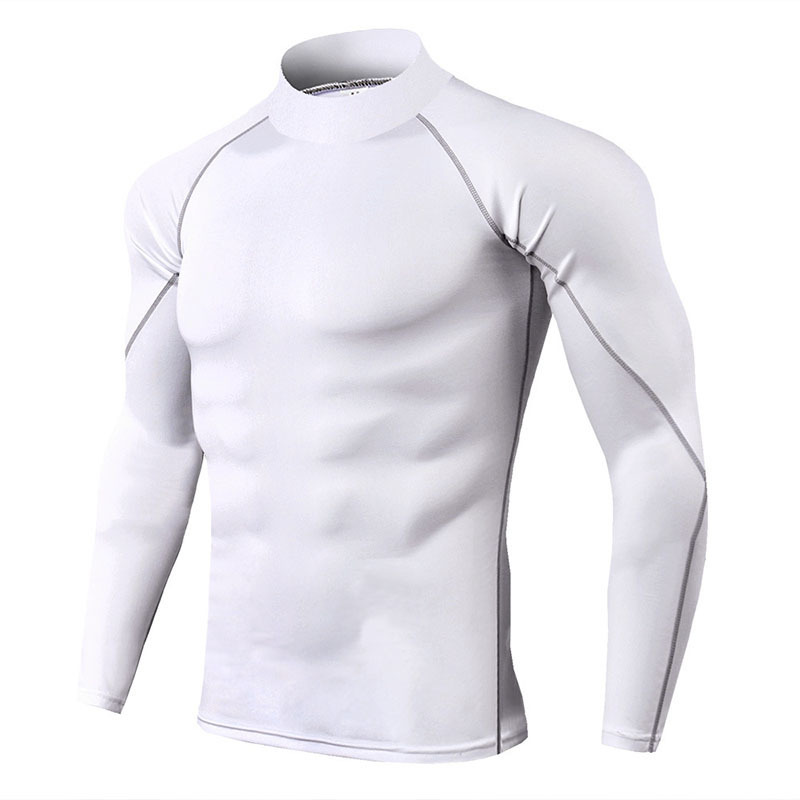 Thermal underwear for men high collar camiseta termica sport thermo shirt quick dry compressed underwear clothes men bielizna 201124