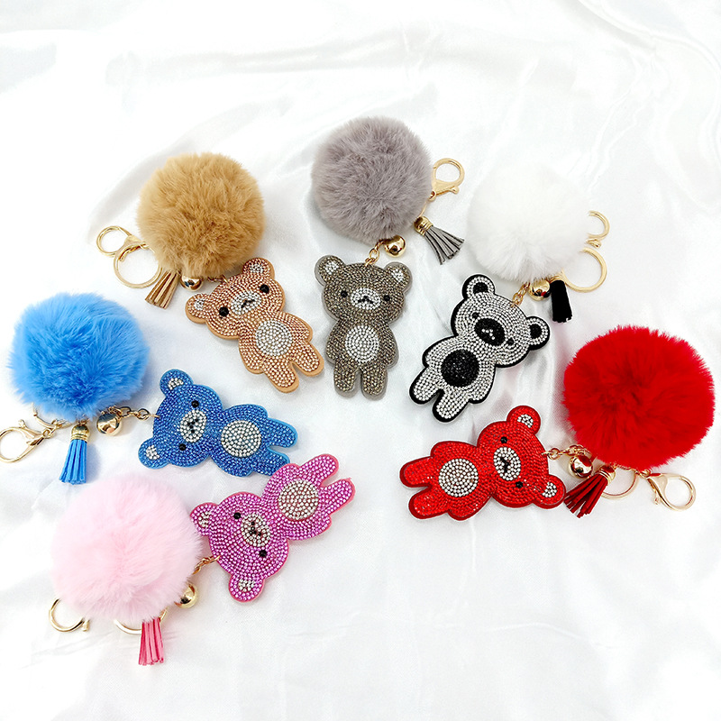 Korean velvet rhinestone cute bear fur ball key ring pendant pompon jewelry bag hanging accessories 12 styles
Korean velvet rhinestone cute bear fur ball key ring pendant pompon jewelry bag hanging accessories 12 styles