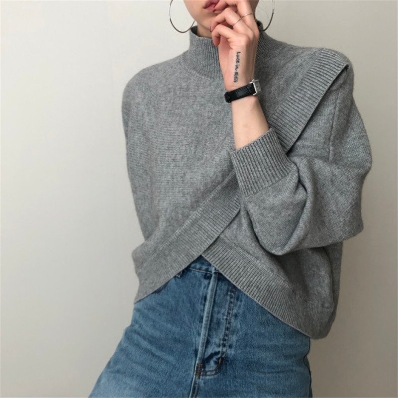2021 New Design Niche Women's Blouses Fashion Half Turtleneck Loose Mesh Sweater Solid Sleeve Long Knitted Upper Garments SO6A, Games
2021 New Design Niche Women's Blouses Fashion Half Turtleneck Loose Mesh Sweater Solid Sleeve Long Knitted Upper Garments SO6A, Games