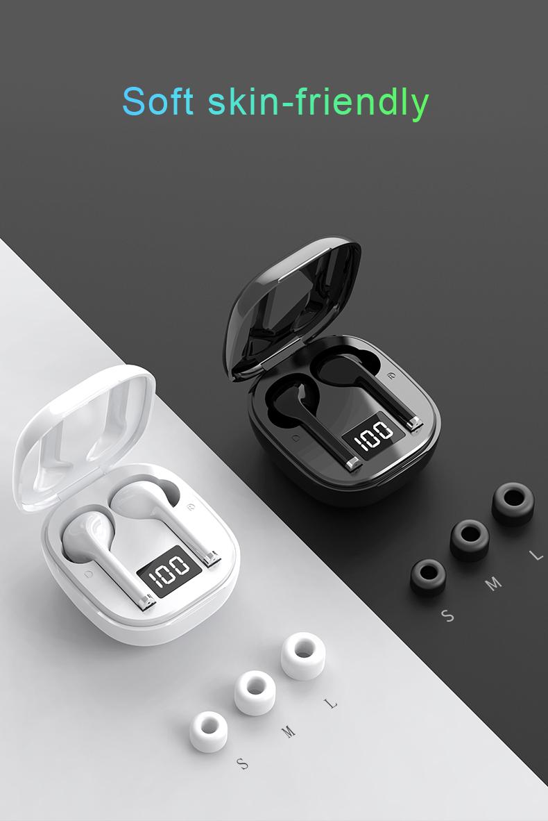TWS Bluetooth 5.0 auriculares headset headphones wireless fone waterproof In-ear for mobile phone de ouvido gamer TW11, White
TWS Bluetooth 5.0 auriculares headset headphones wireless fone waterproof In-ear for mobile phone de ouvido gamer TW11, White