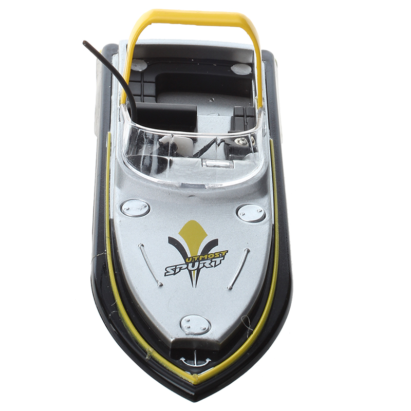 Miniature Mini 3352 RC Boat Radio Remote Control Yellow Kid Toy, Black