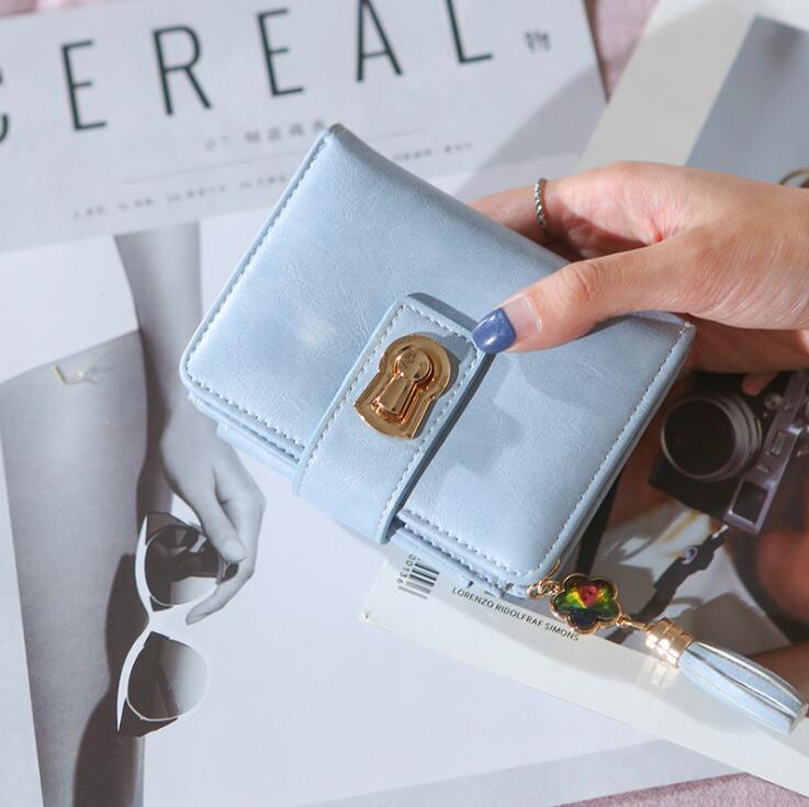 wholesale women handbag college style small fresh leather clutch purse Joker folding womens short wallet studded tassel fashion purses, Brown1(boutique box)
wholesale women handbag college style small fresh leather clutch purse Joker folding womens short wallet studded tassel fashion purses, Brown1(boutique box)