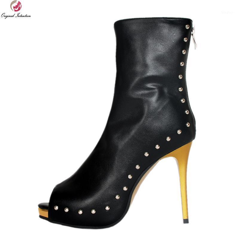 Original Intention New Fashion Women Ankle Boots Sexy Peep Toe Thin High Heels Boots Ladies Black Shoes Woman Plus US Size 4-151, Ef1082 black
Original Intention New Fashion Women Ankle Boots Sexy Peep Toe Thin High Heels Boots Ladies Black Shoes Woman Plus US Size 4-151, Ef1082 black