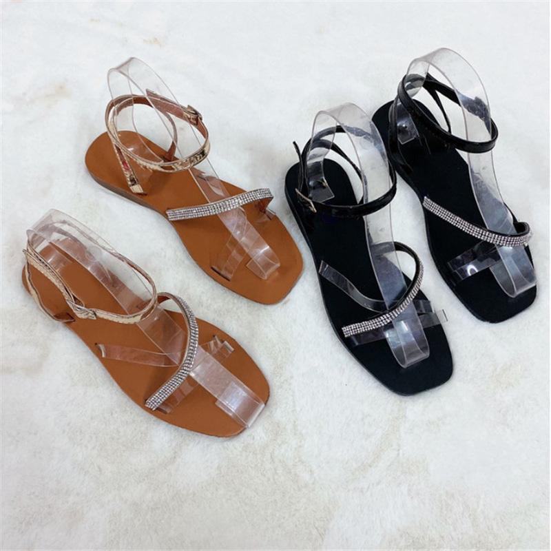Women Sandals Summer Flats Casual Woman Shoe Transparent Squre Toe Cross Female Footwear New Shoes Buckle Strap Rhinestone, Brown
Women Sandals Summer Flats Casual Woman Shoe Transparent Squre Toe Cross Female Footwear New Shoes Buckle Strap Rhinestone, Brown