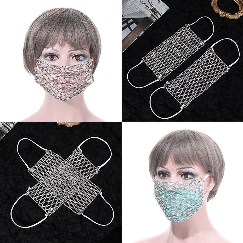 Rhinestone Mask Girl Sparkly Face Mesh Mouth Cover Elasticity Party Bling Decoration Crystal Mask Cosplay Decor Wedding Veil
Rhinestone Mask Girl Sparkly Face Mesh Mouth Cover Elasticity Party Bling Decoration Crystal Mask Cosplay Decor Wedding Veil