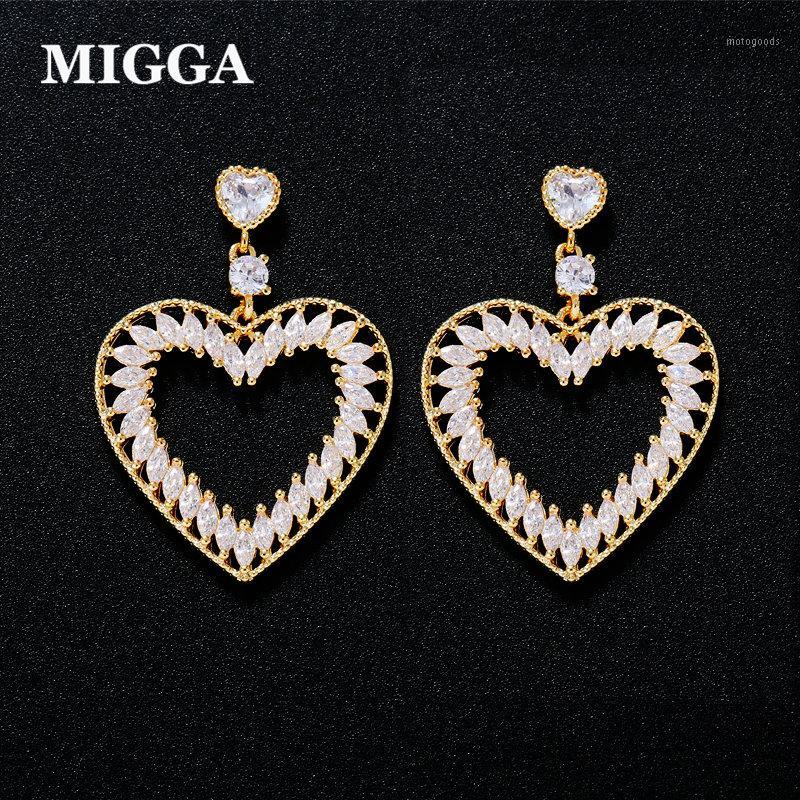 MIGGA High Quality Heart Earrings Gold Color Cubic Zirconia Crystal Statement Earrings for Women Party Gift1
MIGGA High Quality Heart Earrings Gold Color Cubic Zirconia Crystal Statement Earrings for Women Party Gift1
