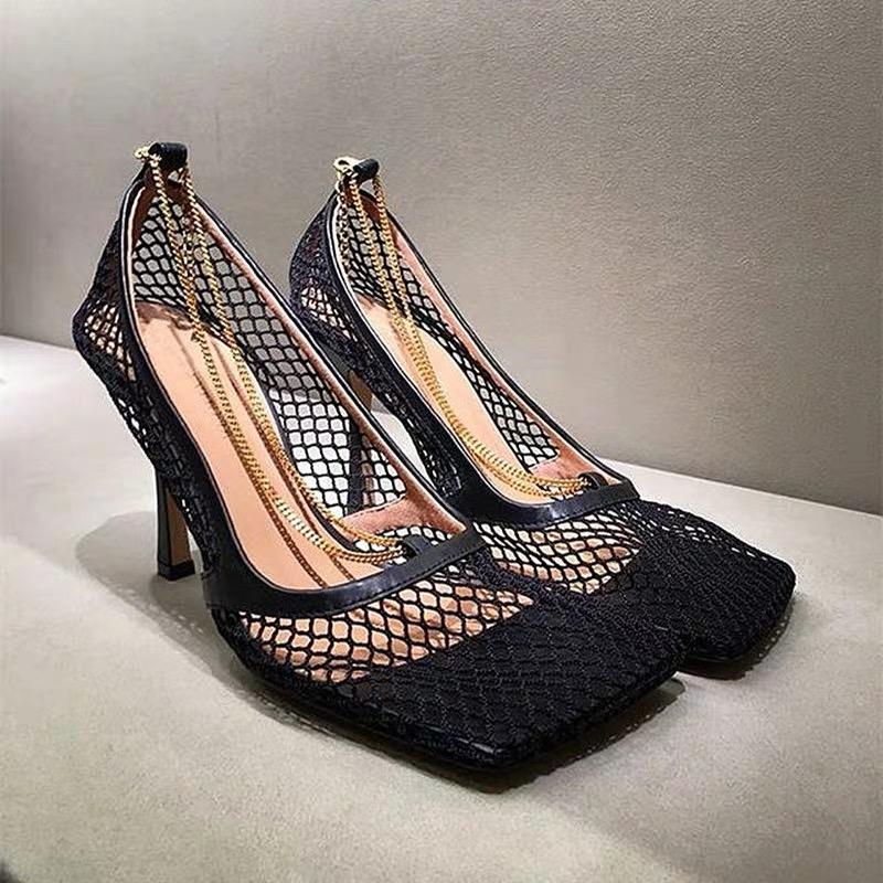 Summer Sandals Hot Sale Square Toe Thin High Heels Women Sandals Slip On Chain Decoration Sexy Party Shoes Pumps Shallow, Beige(7cm)
Summer Sandals Hot Sale Square Toe Thin High Heels Women Sandals Slip On Chain Decoration Sexy Party Shoes Pumps Shallow, Beige(7cm)