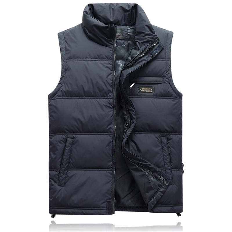 Winter Duck Down Vest For Men Parka Thick Warm Varsity Red Windbreaker Sleeveless Jacket Male Classic Casual Travel Waistcoat 201225