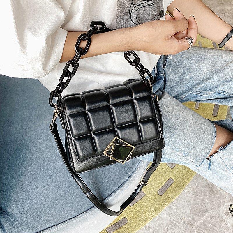 Plaid Women Square Hand Bag Fashion PU Leather Handbags For Women 2021 Luxury Designer Chains Small Shoulder Crossbody Bag Purse, Black
Plaid Women Square Hand Bag Fashion PU Leather Handbags For Women 2021 Luxury Designer Chains Small Shoulder Crossbody Bag Purse, Black