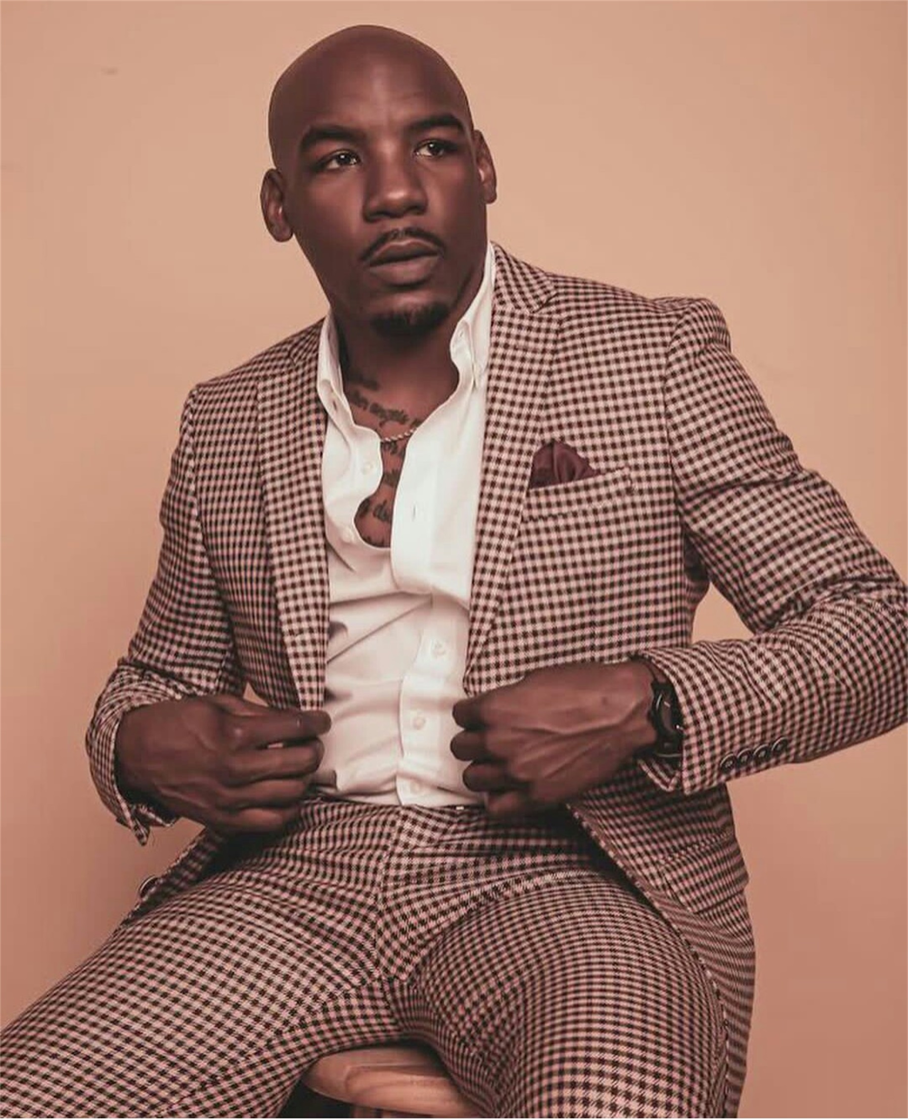 New Classic Check Mens Suits Groom Groomsmen One Button Pants Suit Tailored Prom Party Blazer Jacket (Jacket+Pants)