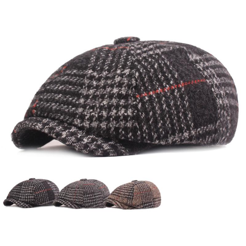 Berets Winter Hats Warm Wool Thicken Sboy Caps For Mens Vintage Octagonal Hat Detective Painter Retro Flat Cap
Berets Winter Hats Warm Wool Thicken Sboy Caps For Mens Vintage Octagonal Hat Detective Painter Retro Flat Cap