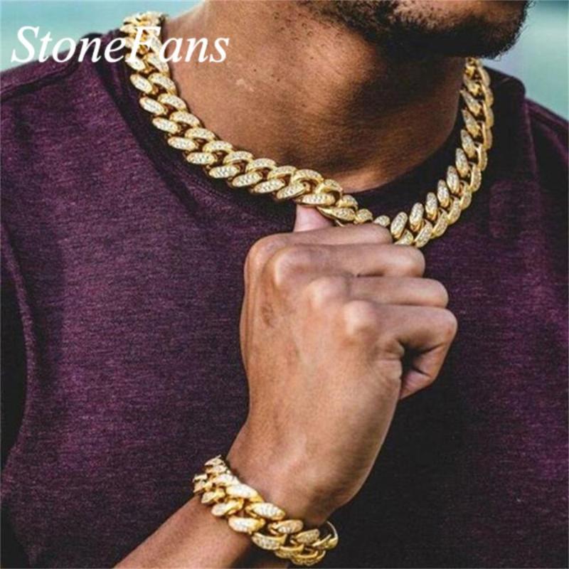 StoneFans Cuban Link Chain Choker Necklace Bling Men Women Statement Wholesale Rhinestone Chokers Necklaces Fashion Jewelry
StoneFans Cuban Link Chain Choker Necklace Bling Men Women Statement Wholesale Rhinestone Chokers Necklaces Fashion Jewelry