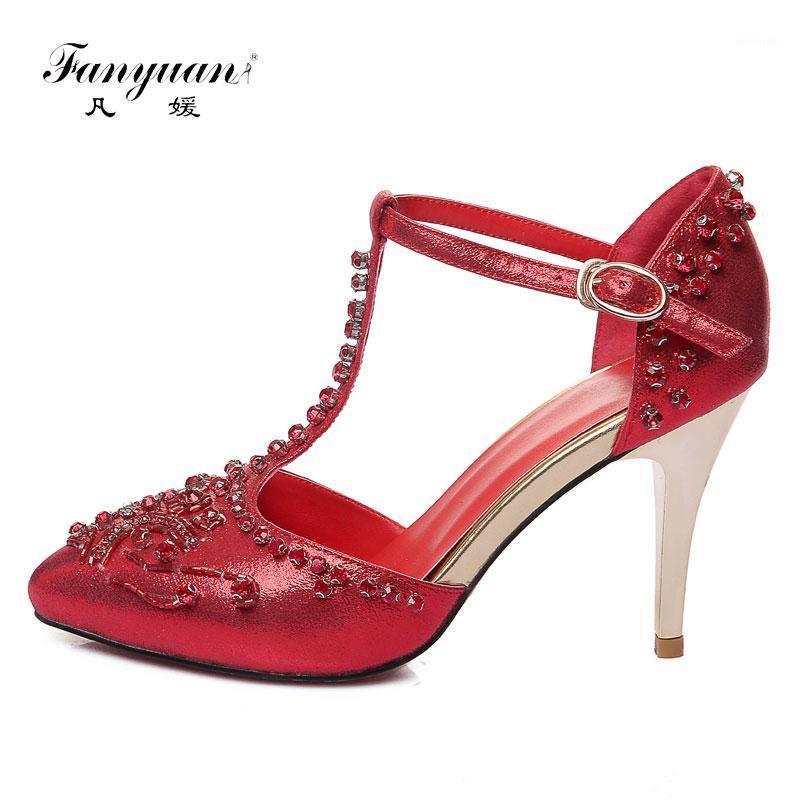 Fanyuan High quality Sexy Sandals Women High Heels size 34-40 Fashion Rhinestone T-strap open toe shoes party wedding Sandal1, Red
Fanyuan High quality Sexy Sandals Women High Heels size 34-40 Fashion Rhinestone T-strap open toe shoes party wedding Sandal1, Red