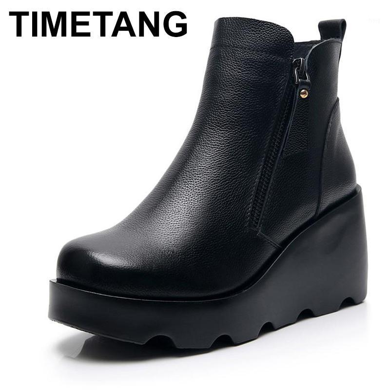 TIMETANG2020 Short Boots Woman National Style Retro Women Boots 2020 Winter New Wedge Leather With Chunky Sole Flat Shoe1, Cotton black
TIMETANG2020 Short Boots Woman National Style Retro Women Boots 2020 Winter New Wedge Leather With Chunky Sole Flat Shoe1, Cotton black
