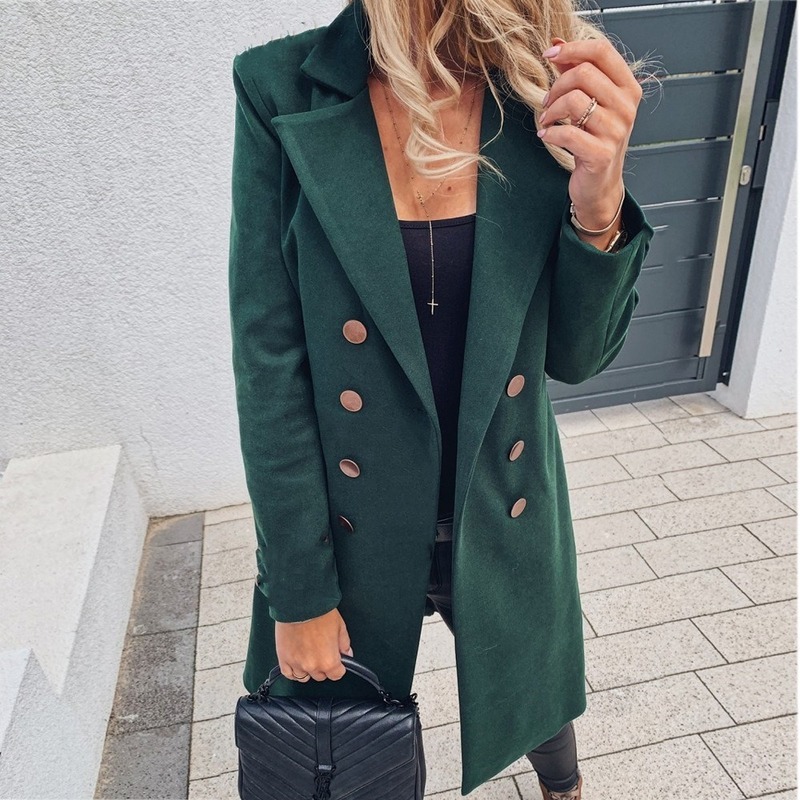 Plus Size Long Wool Green Coat Women Korean Elegant Double Breasted Coat Vintage Coats Female Winter Warm Black Blazer Jacket 210204, Khaki
Plus Size Long Wool Green Coat Women Korean Elegant Double Breasted Coat Vintage Coats Female Winter Warm Black Blazer Jacket 210204, Khaki