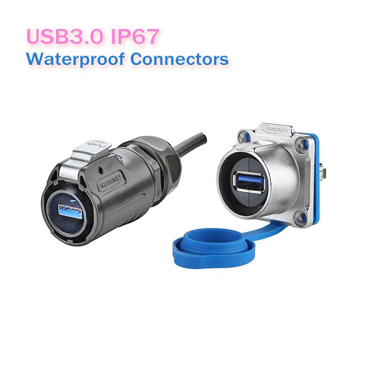 IP67 USB3.0 Waterproof Connectors / USB3.0 Waterproof Plug + Female Adapter for Outdoor Application
IP67 USB3.0 Waterproof Connectors / USB3.0 Waterproof Plug + Female Adapter for Outdoor Application