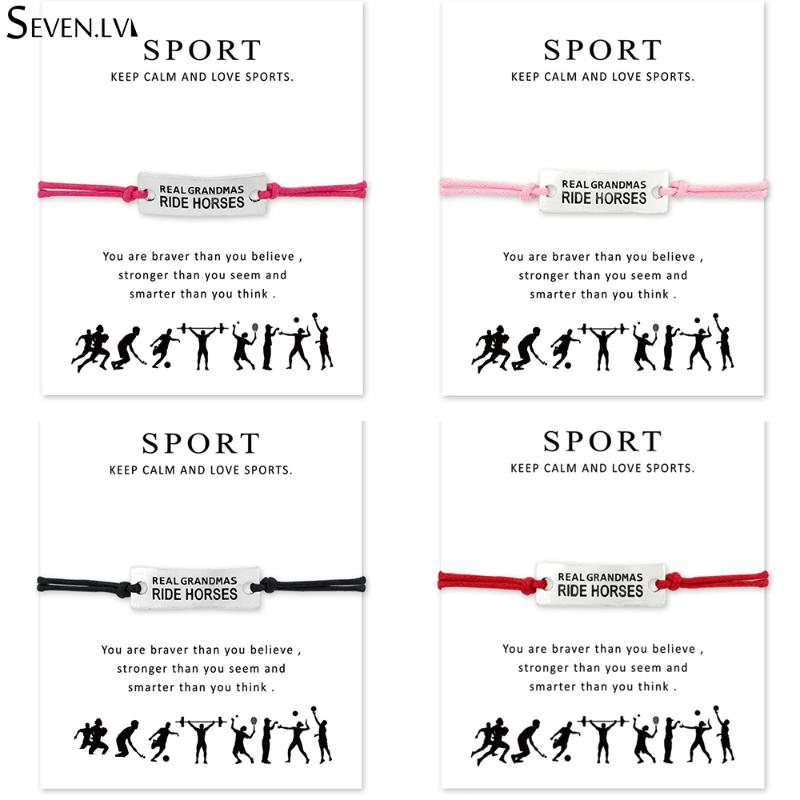Sport Pendant Bracelet wish card fashion jewelry for friendship gifts adjustable rope lucky bracelets Jewelry for women and men
Sport Pendant Bracelet wish card fashion jewelry for friendship gifts adjustable rope lucky bracelets Jewelry for women and men