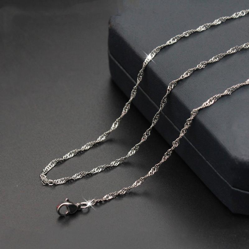 Standard Chain Stainless Steel Necklace 1.8mm 2.4mm Silver Color Water-wave Chain for Women Men Jewelry Twisted 18-20
Standard Chain Stainless Steel Necklace 1.8mm 2.4mm Silver Color Water-wave Chain for Women Men Jewelry Twisted 18-20