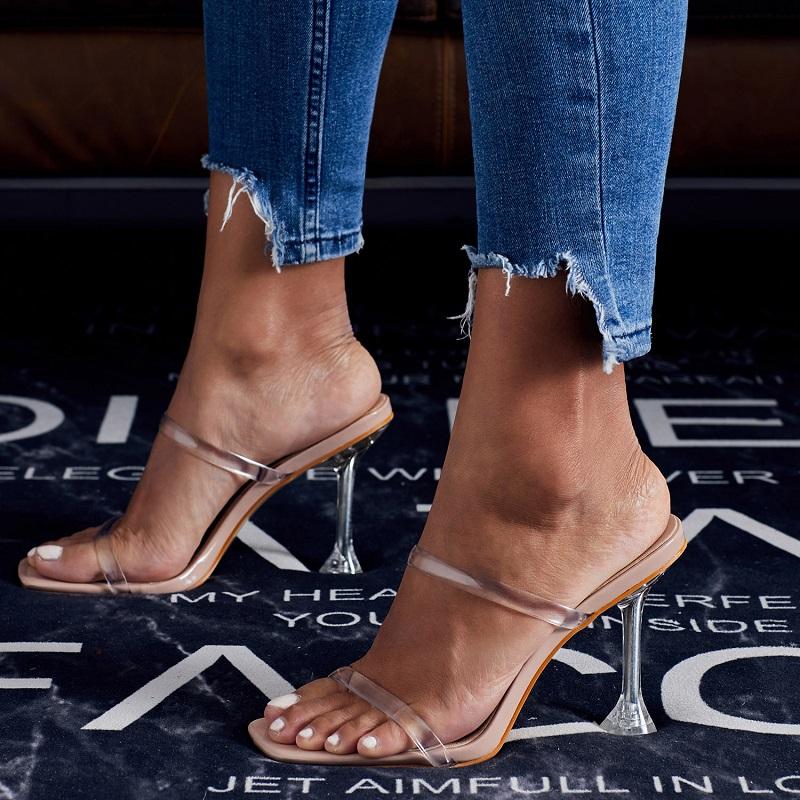 Jelly Slippers Women Summer Transparent High Heels Sandals Sexy Clear Crystal Stiletto Open Toe Ladies Shoes Platform Slides, As pic
Jelly Slippers Women Summer Transparent High Heels Sandals Sexy Clear Crystal Stiletto Open Toe Ladies Shoes Platform Slides, As pic