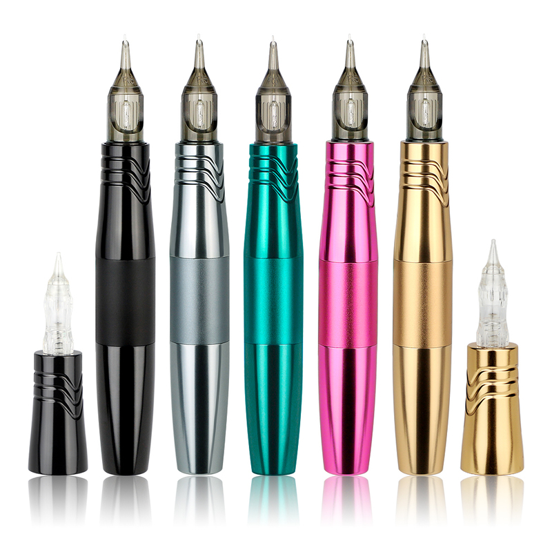 Dual Use PMU Tattoo Machine Permanent Makeup Machine RCA Golden Rotary Tattoo Pen with 2 Head Dual Type Needles Interface 220214