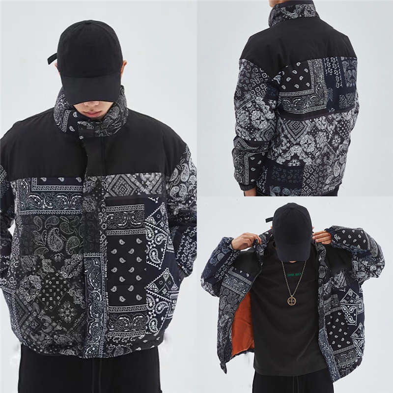 Winter Fashion Design Men' And Women' Purple Sign Limited Edition Cashew Flowers Reflective Cotton Down Jacket High Quality Size -L, Blue
Winter Fashion Design Men' And Women' Purple Sign Limited Edition Cashew Flowers Reflective Cotton Down Jacket High Quality Size -L, Blue