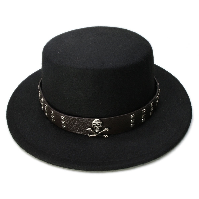 LUCKYLIANJI Women Men Vintage 100% Wool Wide Brim Top Cap Pork Pie Pork-pie Bowler Hat Skull Bead Leather Band (57cm/Adjust) Y200110, Navy
LUCKYLIANJI Women Men Vintage 100% Wool Wide Brim Top Cap Pork Pie Pork-pie Bowler Hat Skull Bead Leather Band (57cm/Adjust) Y200110, Navy