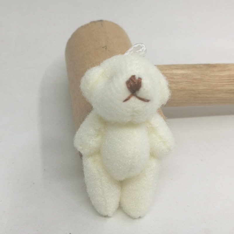 Wholesale 60pcs Kawaii Small Joint Teddy Bears Stuffed Plush 4.5CM Toy Teddy-Bear Mini Bear Ted Bears Plush Toys Wedding Gift Y0106