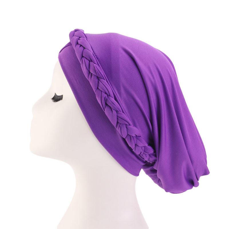 2021 NEW women muslim hijab musulman turban soft solid lnner headscarf islamic twist braid hijab bohemia cover-up chemotherapy