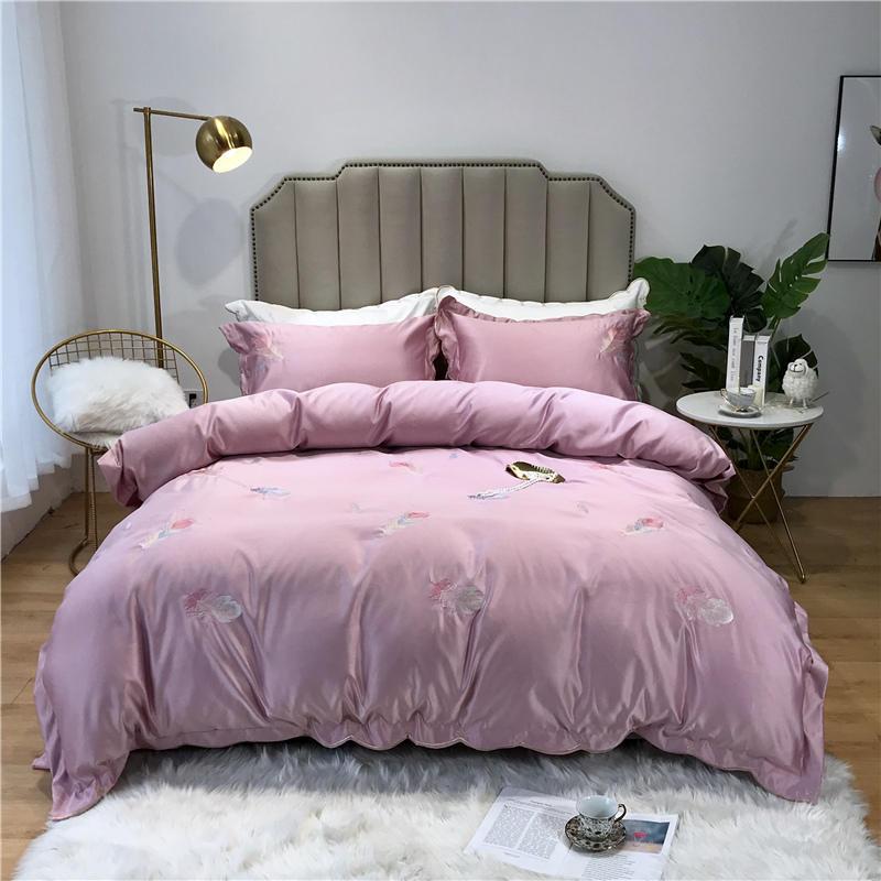 Luxurious Washed Silk Cotton Solid Bedding Sets Queen King Sheet Bedclothes Quilt Flat Comforter/Duvet Cover Size Embroidered
Luxurious Washed Silk Cotton Solid Bedding Sets Queen King Sheet Bedclothes Quilt Flat Comforter/Duvet Cover Size Embroidered