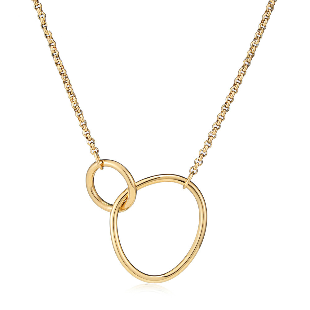 VAROLE Mother's Gift Hand in Hand Choker pendent Necklaces For Women Gold Color Curved Double Ring Pendant Necklace Fashion Jewelry
VAROLE Mother's Gift Hand in Hand Choker pendent Necklaces For Women Gold Color Curved Double Ring Pendant Necklace Fashion Jewelry