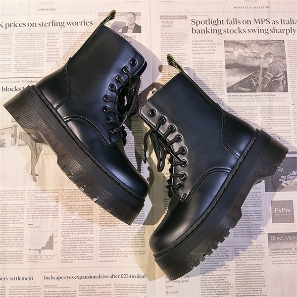 Autumn Boots Platform For Martin PU Leather Winter Female Shoes Fashion Women AnkleC1023, Black
Autumn Boots Platform For Martin PU Leather Winter Female Shoes Fashion Women AnkleC1023, Black