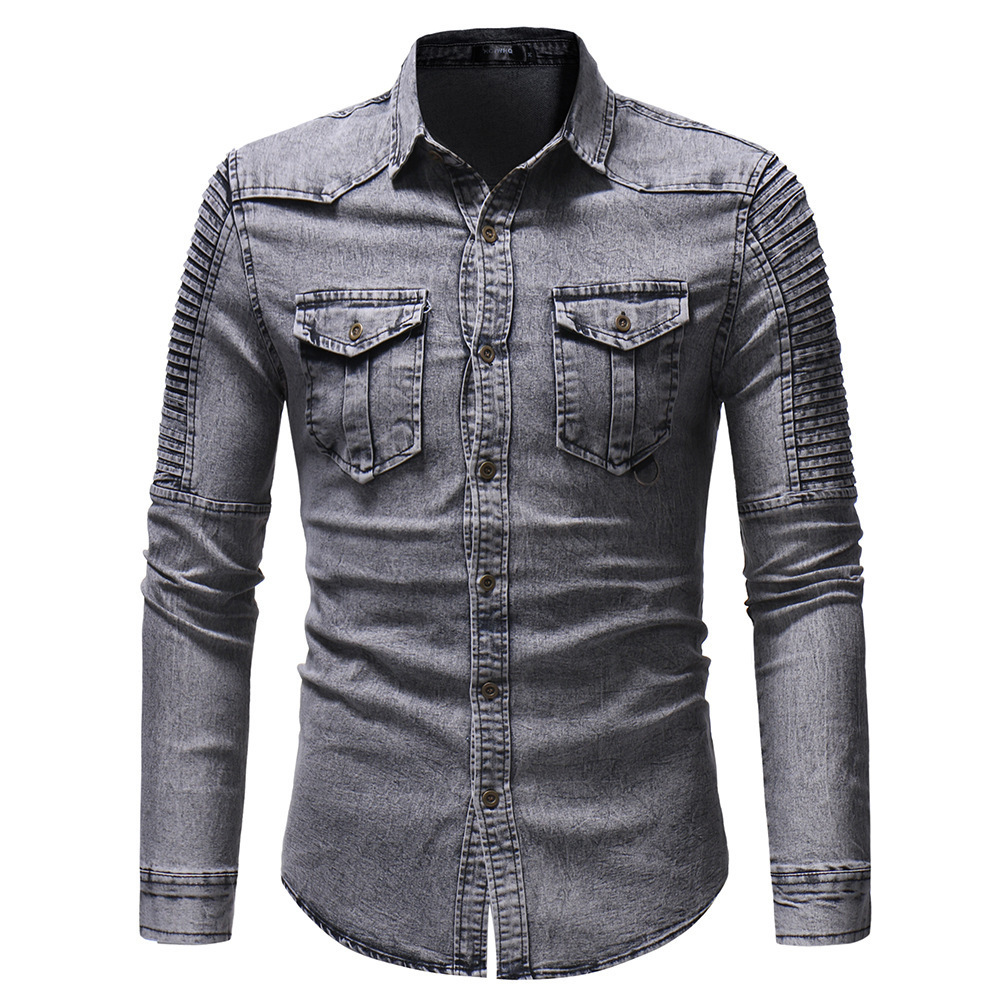 Men Slim Fit Jeans Jacket Cowboy Fashion Bomber Outwear Jacket Denim Coat Clothing Men's Jean Jacket Hip Hop Solid Coat 201128