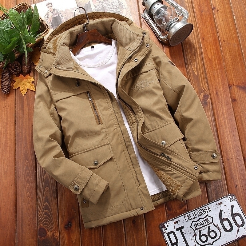 Winter Parka Men Windbreak Coat Thicken Warm Military Jacket Mens Fashion Cotton Padded Overcoat Hooded Parkas Outerwear 201123, Max221 khaki
Winter Parka Men Windbreak Coat Thicken Warm Military Jacket Mens Fashion Cotton Padded Overcoat Hooded Parkas Outerwear 201123, Max221 khaki