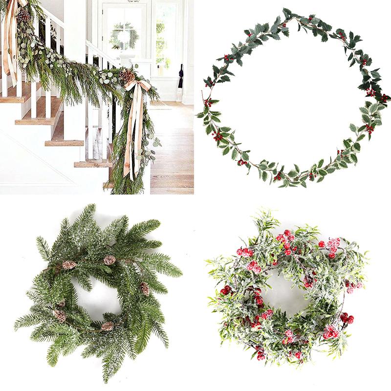 Christmas Holly Leaf Vine Garland with Red Berry Decorative door Garland Wreath Xmas Table Runner Christmas Decoration For home
Christmas Holly Leaf Vine Garland with Red Berry Decorative door Garland Wreath Xmas Table Runner Christmas Decoration For home