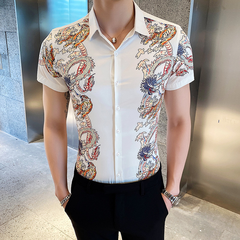 Summer New Short Sleeve Popular Fashion Top Quality Flower Shirt Thin Men's Clothes 2xak, White
Summer New Short Sleeve Popular Fashion Top Quality Flower Shirt Thin Men's Clothes 2xak, White