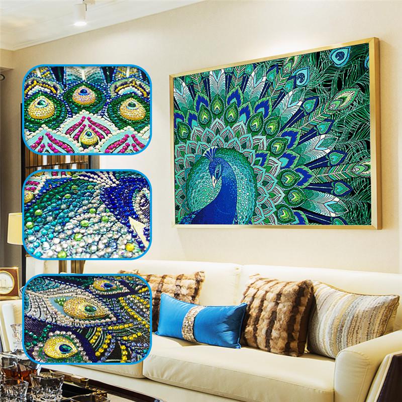 5D Peacock Special Shaped Diamond Painting Rhinestone Pasted Painting Cross Stitch Crafts Office Home Wall Hanging Decor
5D Peacock Special Shaped Diamond Painting Rhinestone Pasted Painting Cross Stitch Crafts Office Home Wall Hanging Decor