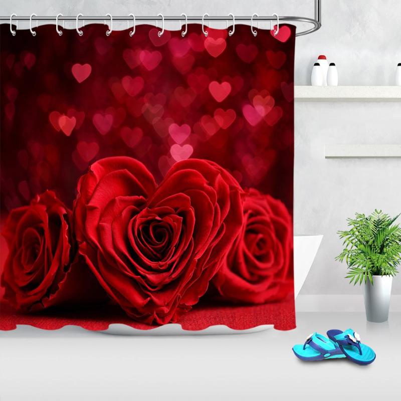 High Quality Shower Curtains Valentine's Day Red Love Heart Rose Bath Screens Home Decor Waterproof Bathroom Curtain with Hooks
High Quality Shower Curtains Valentine's Day Red Love Heart Rose Bath Screens Home Decor Waterproof Bathroom Curtain with Hooks
