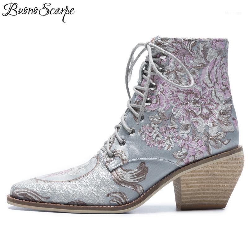 BuonoScarpe Retro Women Embroidery Flower Short Boots Lady Elegant Lace Up Ankle Boots Female Silk Chunky High Heel Botas Mujer1, Beige
BuonoScarpe Retro Women Embroidery Flower Short Boots Lady Elegant Lace Up Ankle Boots Female Silk Chunky High Heel Botas Mujer1, Beige