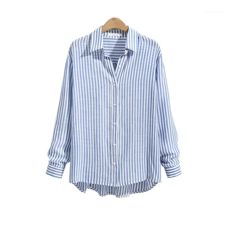 Women Blouses Fashion Long Sleeve Turn Down Collar Loose Shirts Blouses Shirts Casual Tops Plus Size Blusas Femininas Striped1, Blue
Women Blouses Fashion Long Sleeve Turn Down Collar Loose Shirts Blouses Shirts Casual Tops Plus Size Blusas Femininas Striped1, Blue