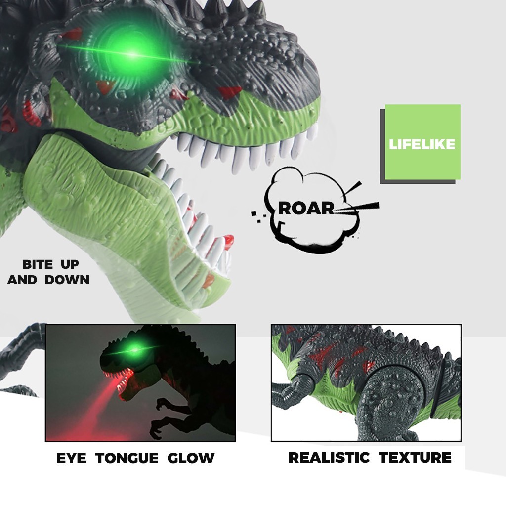 Interactive Toys For Children Remote Control Electronic Dinosaur Toy ABS Walking Dinosaurs Simulation Spray Christmas Gift LJ201105