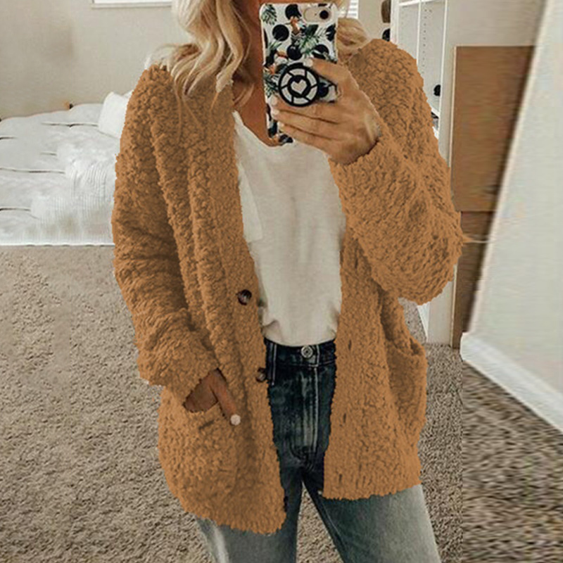 Long Sleeve Buttons Pocket Sweaters Women Autumn Winter New Women's Sweater Casual Cardigan Plus Size Coat Pull Femme Hiver 201023