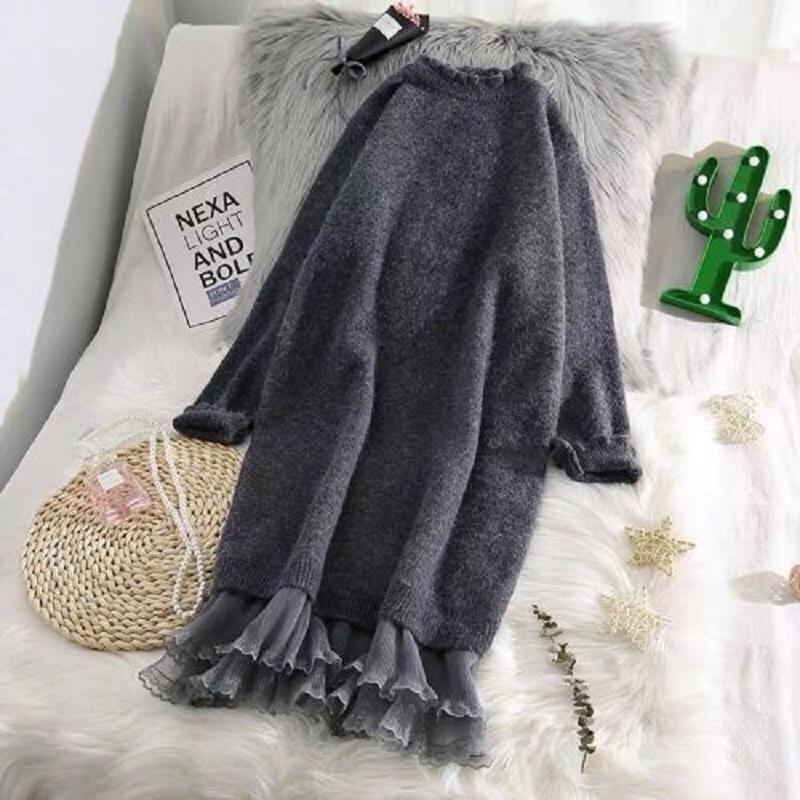 Fashion Sweater Women Korean version over the knee autumn and winter sweater for women 2020 new knitted dress, Black
Fashion Sweater Women Korean version over the knee autumn and winter sweater for women 2020 new knitted dress, Black