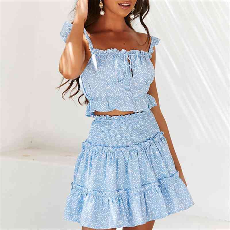 fashion omighty women dresses blue floral skirt sets spandex polyester ruffles sleeveless flowers petal skirt set for women, Gray
fashion omighty women dresses blue floral skirt sets spandex polyester ruffles sleeveless flowers petal skirt set for women, Gray