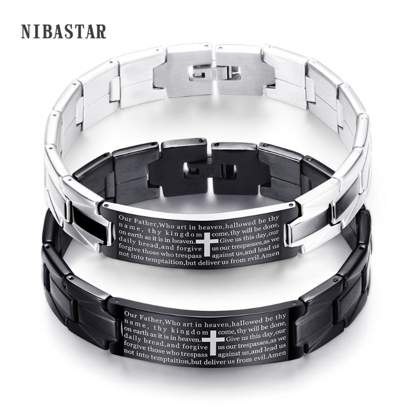 Casual Bangle Bracelet 316L Stainless Steel Men's Jewelry Accessories Jesus Cross Design Wristband Bracelet AD1138
Casual Bangle Bracelet 316L Stainless Steel Men's Jewelry Accessories Jesus Cross Design Wristband Bracelet AD1138