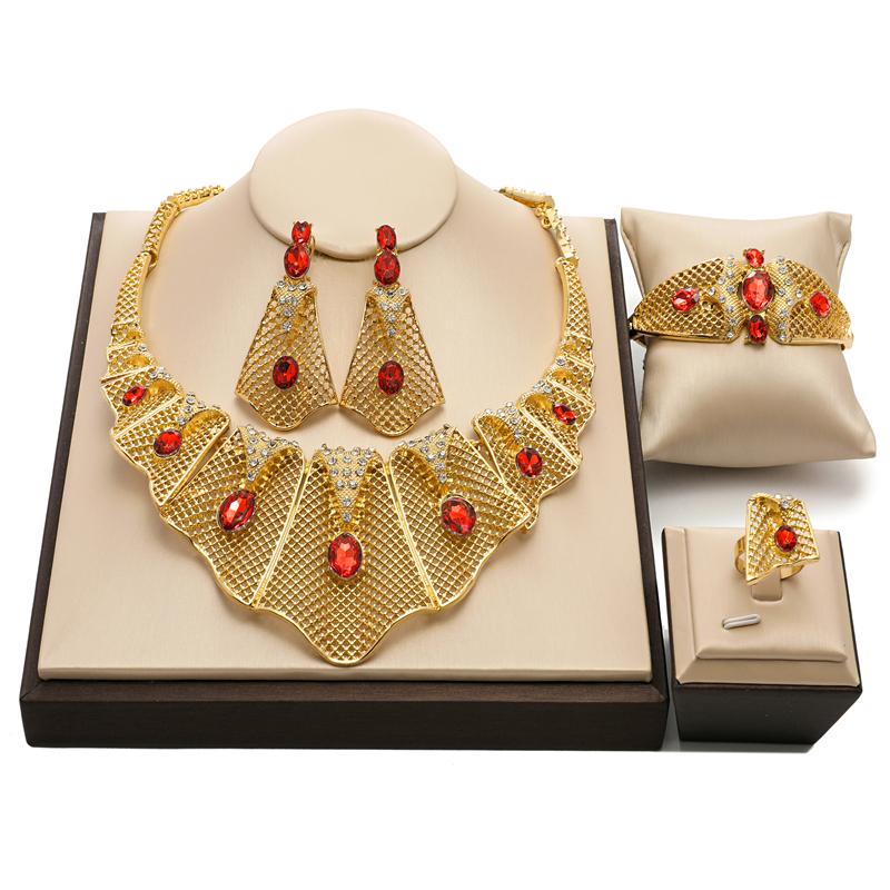 Earrings & Necklace Dubai Gold Colorful Brand Jewelry Set Wholesale 2021 Nigerian Women Wedding Fashion African Bridal, Silver
Earrings & Necklace Dubai Gold Colorful Brand Jewelry Set Wholesale 2021 Nigerian Women Wedding Fashion African Bridal, Silver