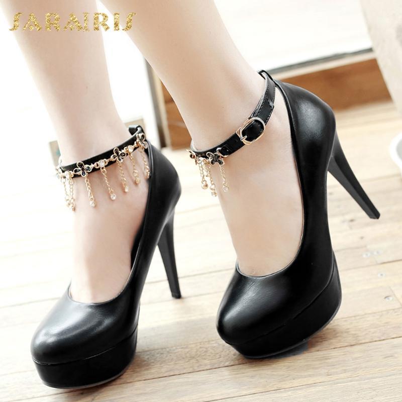 SARAIRIS 2020 Big Size 43 Party Wedding Thin High Heels Platform Office Lady Chains ankle-strap Pumps Shoes Women1, Black
SARAIRIS 2020 Big Size 43 Party Wedding Thin High Heels Platform Office Lady Chains ankle-strap Pumps Shoes Women1, Black