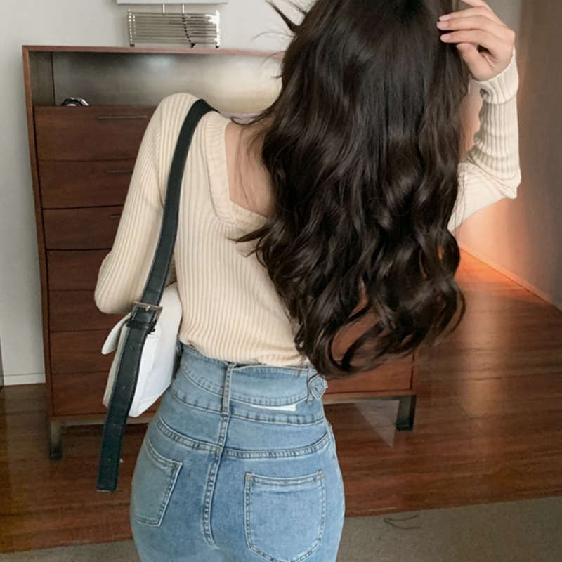 Knit Sweater Korean Casual One Shoulder Spring Women Tops Long Sleeve Pullover Slim Blusas T04111B 201204, Black
Knit Sweater Korean Casual One Shoulder Spring Women Tops Long Sleeve Pullover Slim Blusas T04111B 201204, Black
