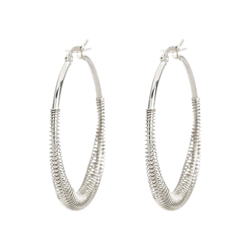 1 Pair 304 Stainless Steel Hoop Earrings Silver Color Round 5.4cm x 5cm, Post/ Wire Size: (17 gauge
1 Pair 304 Stainless Steel Hoop Earrings Silver Color Round 5.4cm x 5cm, Post/ Wire Size: (17 gauge